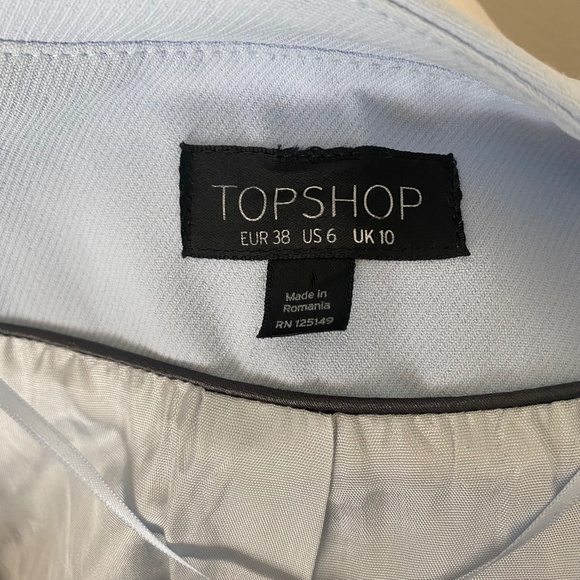 TOPSHOP Baby Blue Blazer with Elbow Cut Out - Picture 4 of 5